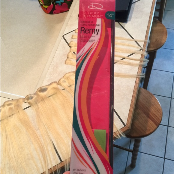 14" blonde 100% REMY real human hair extensions - Picture 1 of 3